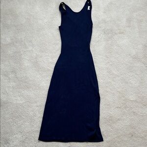 Freshman 1969 Navy Ribbed Dress with Open Back